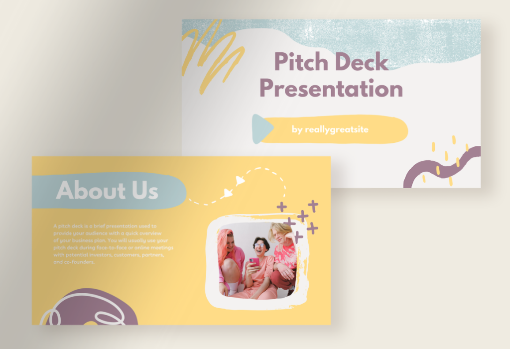 Simple Abstract Pitch Deck Presentation Deck